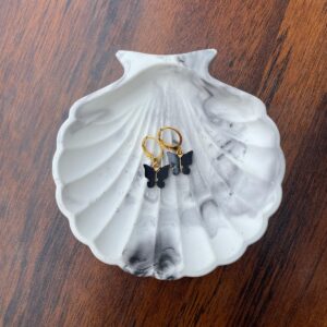 Midnight Butterfly Hoops