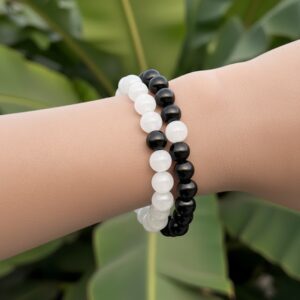 Onyx & Snow Bracelets (Pair)